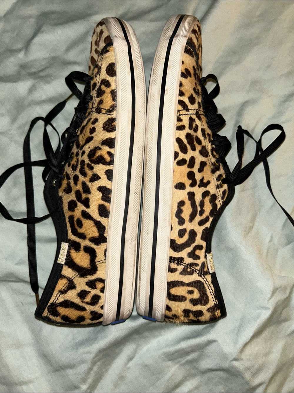 Lightly Worn Keds by Kate Spade Leopard print Ponyhair sneakers - Picture 5 of 7